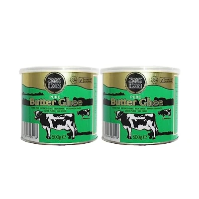 Image of Heera Butter Ghee 500G Pure Cow Vegetarian Gluten Free Traditional Healthy Cooking Indian Origin (Pack of 2)