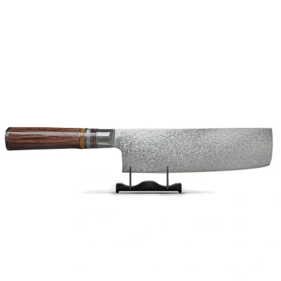 Image of Japanese damascus nakiri knife 18cm Micarta Jewels