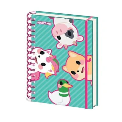 Image of Adopt Me Friends A5 Wirebound Notebook (One Size) (Multicoloured)