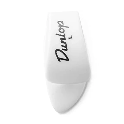 Image of Dunlop 9003R White Plastic Thumbpicks, Large, 12/Bag