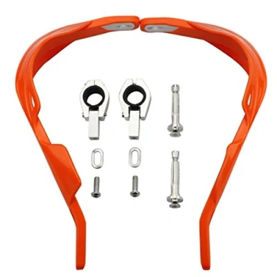 Image of GOOFIT 1&quot; Aluminium Alloy Handlebar Hand Brush Guards Protector Handguards Kit Replacement For Motocross Motorcycle Off road Pit Dirt Bike ATV Orange