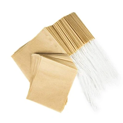 Image of Tea Bags Empty Paper Filter Disposable Infuser with Drawstring,100 pcs (Original)