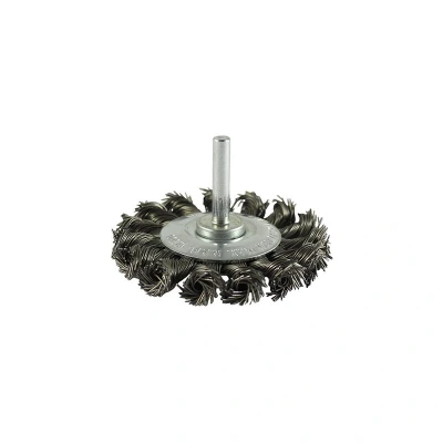 Image of 3x TIMCO Drill Wheel Brush Twisted Knot Steel Wire 75SWT