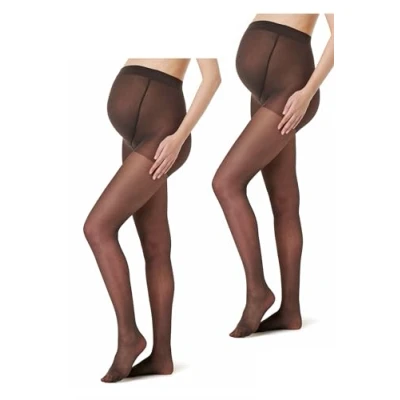 Image of Noppies Women&#039;s Pack of 2, 2 Maternity Tights 20 Denier, S M