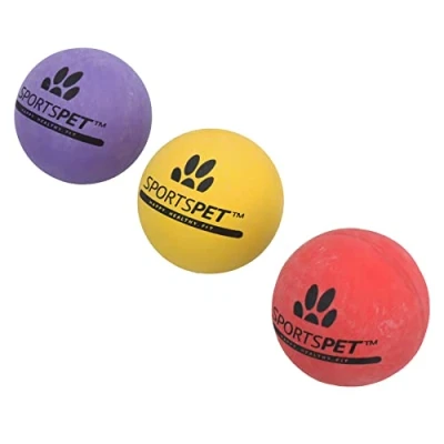 Image of AB Tools 3PK Durable Tough Bounce Premium Non Toxic Rubber Balls For Dog Pet Play Gift