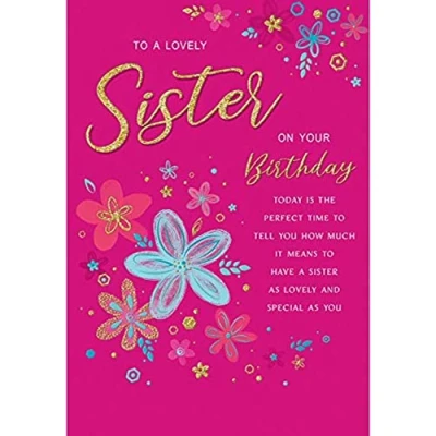 Image of Regal Publishing Modern Birthday Card Sister 9 x 6 inches