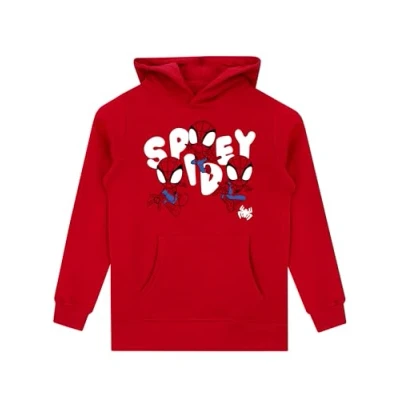 Image of Marvel Spiderman Hoodie Spidey and His Amazing Friends Boys Boys&#039; Hoodies Official Merch Red 11 12 Years