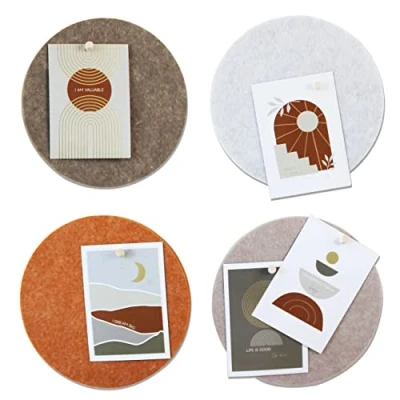 Image of Papierdrachen Pin Board with Postcards Decoration Made of Felt for Hanging Self Adhesive Wall Pins Motivational Sayings Affirmation Set 6