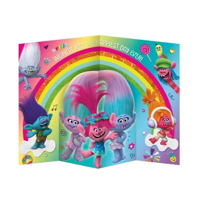 Image of Trolls Pop up Daughter Birthday Card
