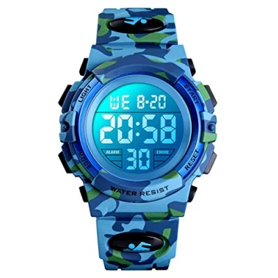 Image of Digital Watch for Boys Girls, Waterproof Sport Kids Watches with Alarm/Stopwatch/12 24H, Childrens Electronic LED Wrist Junior Teenagers Boy Camouflage
