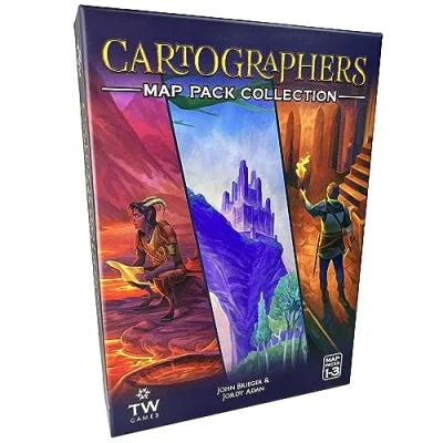 Image of Thunderworks Games: Cartographers Map Pack Collection Expansion Set Contains Nebblis, Affril &amp; Undercity, Ages 10+, 1 75 Players, 30 45 Minutes