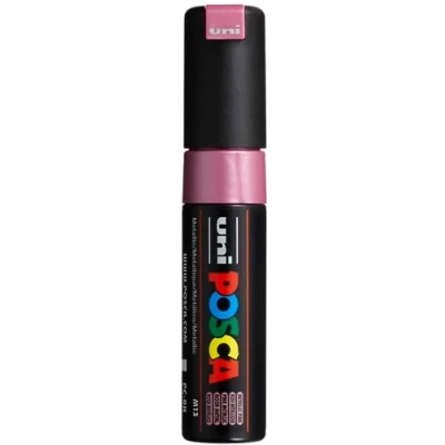Image of Uni Ball Posca Broad Chisel Tip Marker Metallic Pink