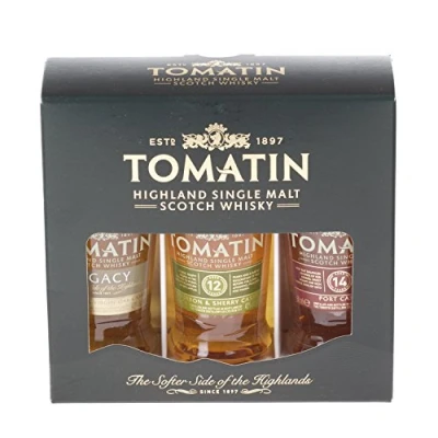 Image of Tomatin Single Malt Whisky Triple Box Set containing 3 x 5cl miniatures