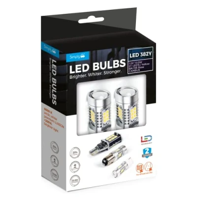 Image of 5x Simply S38221YLED382 21LED Yellow Boxed S38221YLED