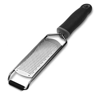 Image of Xikkpaa Cheese Grater &amp; Lemon Zester, Stainless Steel, Black