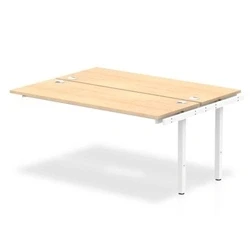 Image of Impulse Bench B2B Ext Kit 1600 White Frame Office Desk Maple