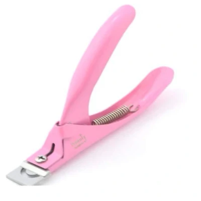 Image of Beauty Plus Acrylic False Nail Clipper Stainless Steel Tip Cutter Trimmer Fake Clippers for (Pink)