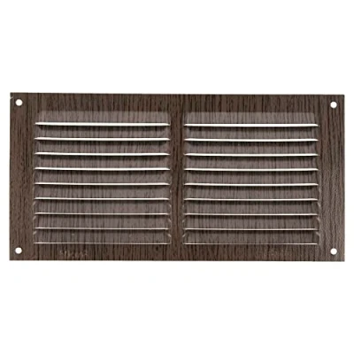 Image of Amig Rectangular Aluminium Grille Ventilation Grills for Air Outlet Ideal Kitchen and Bathroom Ceiling Measurements: 100 x 200 mm Colour: Brown