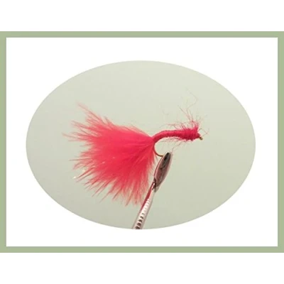 Image of Bloodworm Trout Flies, 12 Pack Nymph, Mixed Size 10 to 16, Fly Fishing