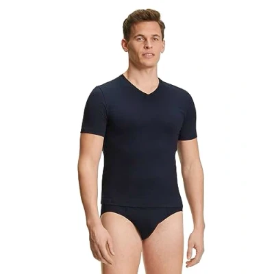 Image of FALKE Men&#039;s Daily Comfort 2 Pack V Neck M S/S SH Cotton Breathable of Underwear, Grey (Midnight 6366)