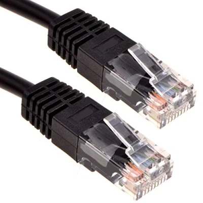 Image of kenable Black Network Ethernet RJ45 Cat 5E UTP PATCH LAN COPPER Cable Lead 25m [25 metres]