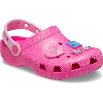 Image of Crocs Unisex Kids Clog,Mattel Pink Barbie Classic Clog K,Multi,12 UK Child