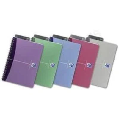 Image of Oxford Office Notebook Wirebound Polypropylene 180 Pages 90gsm 110x170mm Assorted Ref N002463 [Pack of 10]