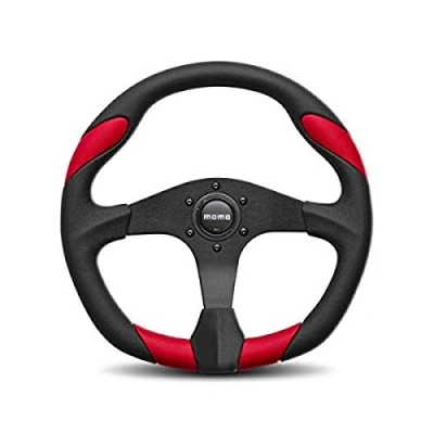 Image of Momo VQUARK350RED Volante Steering Wheel Quark 350 Black/Red