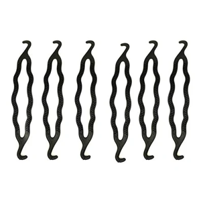 Image of 6 Pieces Plastic Bun Maker Curler/Hair Holders Twist Holder Clip Magic Roll Hair Braid Styling Tool