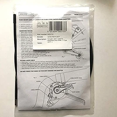 Image of Brompton hub gear cable 3 speed P type 2017 onwards