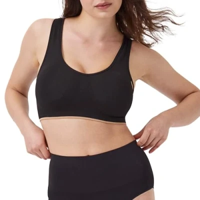 Image of SPANX Breast of Both Worlds Reversible Comfort Bra, Black &amp; Barely, M