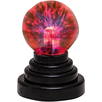 Image of Contact Sensitive 3 Inch Party Plasma Ball Powered by Either USB or 3X AA Batteries