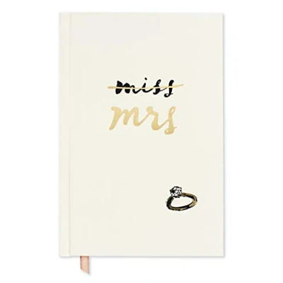 Image of Kate Spade New York Women&#039;s Bridal Journal, 8.25&quot; x 5.25&quot; Bound Notebook with 200 Lined Pages, Miss to Mrs.