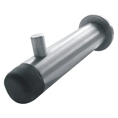 Image of buffered Door Stop with Hook Satin Stainless Steel from Euroart