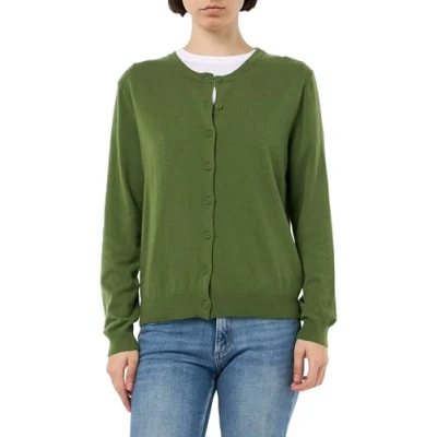 Image of United Colors of Benetton Women&#039;s Korean Jersey M/L 1035d5012 Cardigan Sweater, Green, M