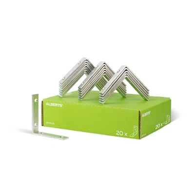 Image of Corner Balcony Bracket Isosceles Narrow 100 x 20 mm / STK. Surface: Yellow galvanised