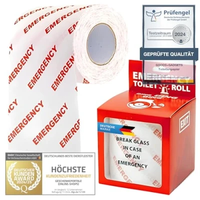 Image of GOODS+GADGETS Toilet Paper Gift Wrapped Joke Article (Emergency)