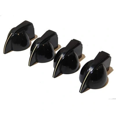 Image of Vintage Bakelite chicken head guitar/amplifier knobs 4x black tone or volume