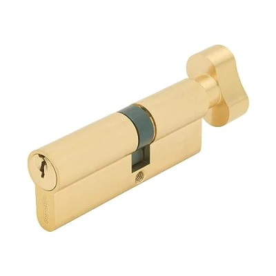 Image of Sterling ETB5050V 5 Pin Euro Thumbturn Cylinder, Brass, 50x50mm