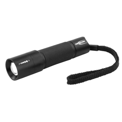 Image of ANSMANN M100F M Series Torch Flashlight Professional for work and outdoor activities Quality stepless focus from spotlight to floodlight Includes 1 AA Alkaline Battery &amp; 3 year warranty