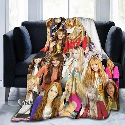 Image of Ldsgdfst Blanket Hannah Montana Soft and Comfortable Wool Fleece Throw Blankets for Sofa Office car Camping Yoga Travel Home Decoration Cozy Plush Beach Gift
