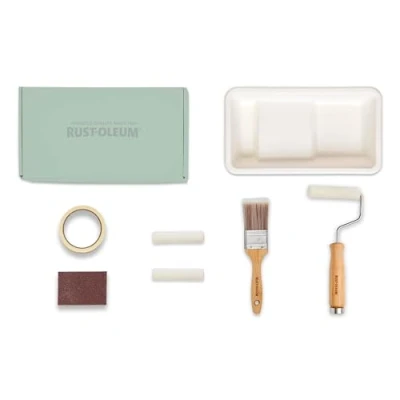 Image of Rust Oleum Ready to Roll Eco Paint Kit (Small) Radiator Satin Fresh Greens