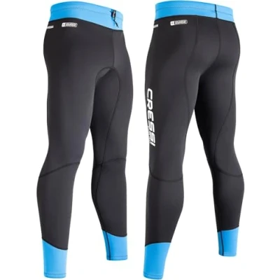 Image of CRESSI Guardian Man Neoprene Pants Black/Blue 2mm 3XL/7 Double Lined Pants, for Swimming, Snorkeling, Sup, Surfing, Kayaking and Water Sports, Black/Blue, 3XL/7, Men&#039;s