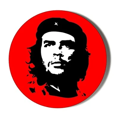 Image of Gift Insanity CUBA CHE GUEVARA BLACK ON RED Badge Small 38mm Novelty