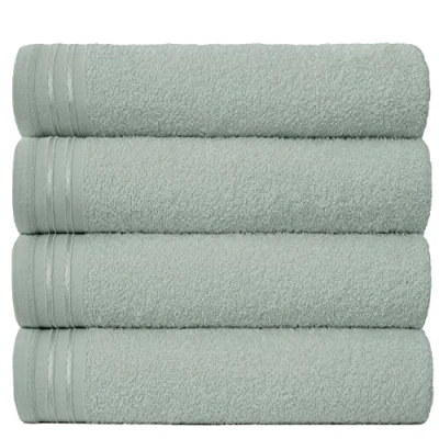Image of GC GAVENO CAVAILIA 500 GSM Bath Towel Set Of 4, 75x135 Cm Large Sheets, Highly Absorbent Quick Dry Egyptian Cotton Towels, Extra Towels Bathroom Bale Set, Duck Egg