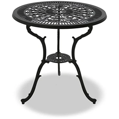 Image of Centurion Supports TABREEZ Garden &amp; Patio Black Cast Aluminium Bistro Table