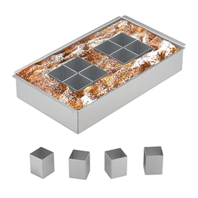 Image of Relaxdays Baking Tin, Numbers &amp; Letters, Aluminium, Adjustable Cake Form, Rectangular, HxWxD: 5.5 x 31.5 18 cm, Silver