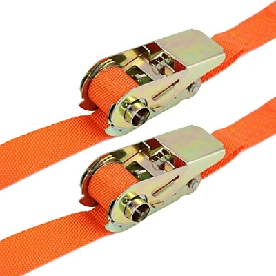 Image of DEKTON DT70629 Endless Ratchet Strap Set, Black/Red, 25 mm x 5 m, Set of 2 Piece