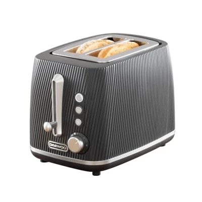 Image of DAEWOO Cascade SDA2776GE 2 Slice Toaster Black, Black