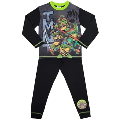 Image of Teenage Mutant Ninja Turtles Boys TMNT Pyjamas (TMNT Black, 5 6 Years)
